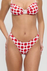 Dove Bikini Bottom - Red Dottie Frankies Bikinis For Sale