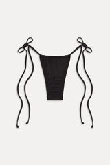 Tidal Micro String Bikini Bottom - Black Frankies Bikinis Sale