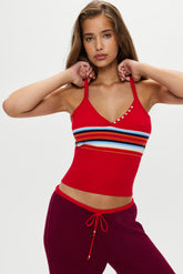 Graham Knit Tank - Ember Stripe Frankies Bikinis For Sale