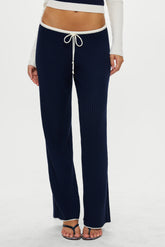 Lochlin Knit Pants - Deep Sea Frankies Bikinis Outlet