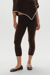 Milo Knit Capri Pants - Chocolate Brown Frankies Bikinis Outlet