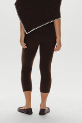 Milo Knit Capri Pants - Chocolate Brown Frankies Bikinis Outlet