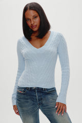 Kit V Neck Knit Sweater - Daydream Frankies Bikinis Sale