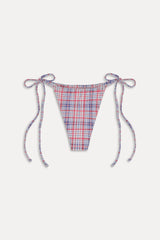Tia Skimpy String Bikini Bottom - Americana Plaid Frankies Bikinis Online Shop
