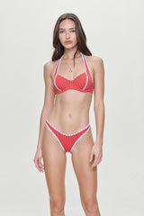Dove Bikini Bottom - Red Polka Dot Frankies Bikinis For Sale