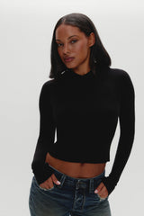 Hazel Knit Hoodie - Black Frankies Bikinis Sale