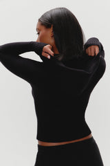 Hazel Knit Hoodie - Black Frankies Bikinis Sale