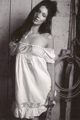 x BELLA HADID Western Poplin Mini Dress - White Frankies Bikinis Online