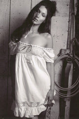 x BELLA HADID Western Poplin Mini Dress - White Frankies Bikinis Online