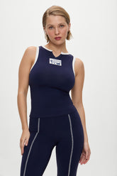 x BELLA HADID Dreamer Tank Top - Lone Star Blue Frankies Bikinis Outlet