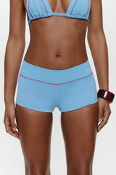 Kacey Cheeky Swim Shorts - Capri Sky Frankies Bikinis Sale