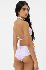 Harlow Terry Halter Bikini Top - Luna Frankies Bikinis Outlet