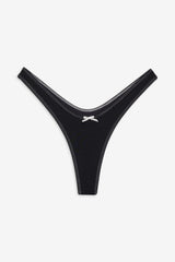 Full Moon Micro Bikini Bottom - Black Shine Frankies Bikinis Sale