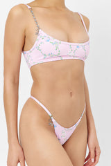 Dallas Floral Chain Bikini Top - Fairytale Frankies Bikinis Discount