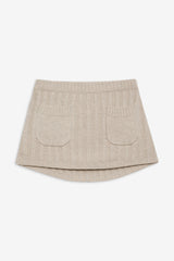 Ashton Knit Mini Skort - Cream Frankies Bikinis Online