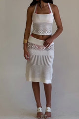 Orchard Crochet Midi Skirt - White Frankies Bikinis Discount
