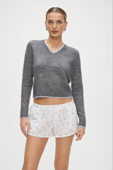 Brentwood V Neck Sweater - Winter Sky Frankies Bikinis Online Shop