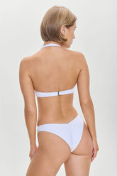 Enzo Cheeky Bikini Bottom - Optic White Frankies Bikinis Discount