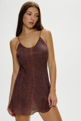 x Réalisation Par Luz Mini Slip Dress - Python Frankies Bikinis Online