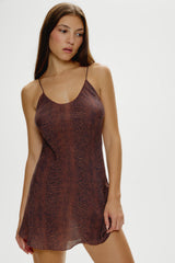 x Réalisation Par Luz Mini Slip Dress - Python Frankies Bikinis Online