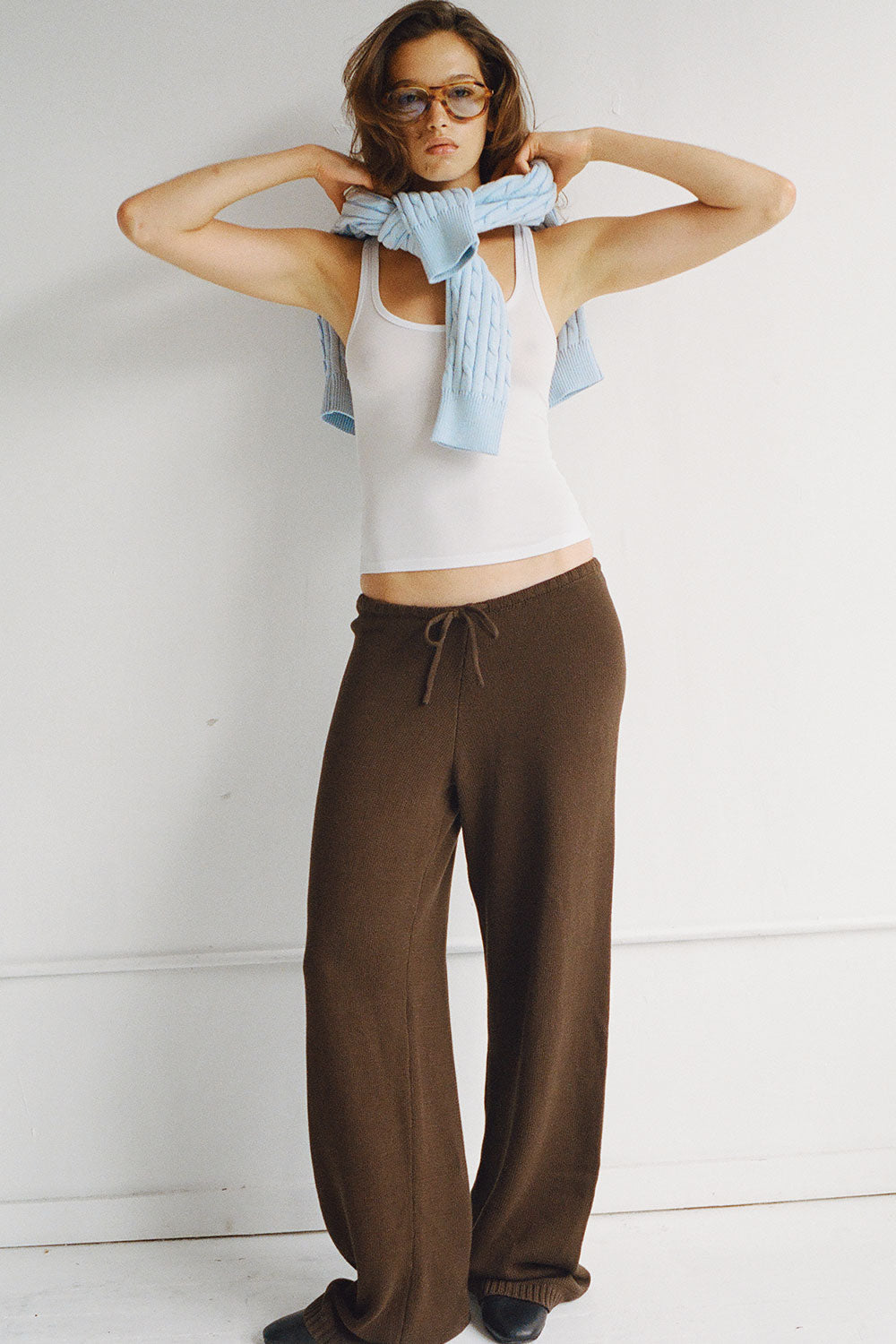 Wesley Knit Pants - Chocolate Brown Frankies Bikinis Sale