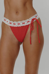 Lacey Micro Bikini Bottom - Spice Dot Frankies Bikinis Sale