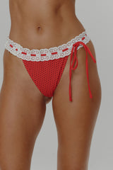Lacey Micro Bikini Bottom - Spice Dot Frankies Bikinis Sale