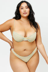 Maggie Underwire Terry Bikini Top - Lovers Stripe Frankies Bikinis For Sale