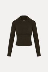 Hazel Knit Hoodie - Chocolate Brown Frankies Bikinis Online
