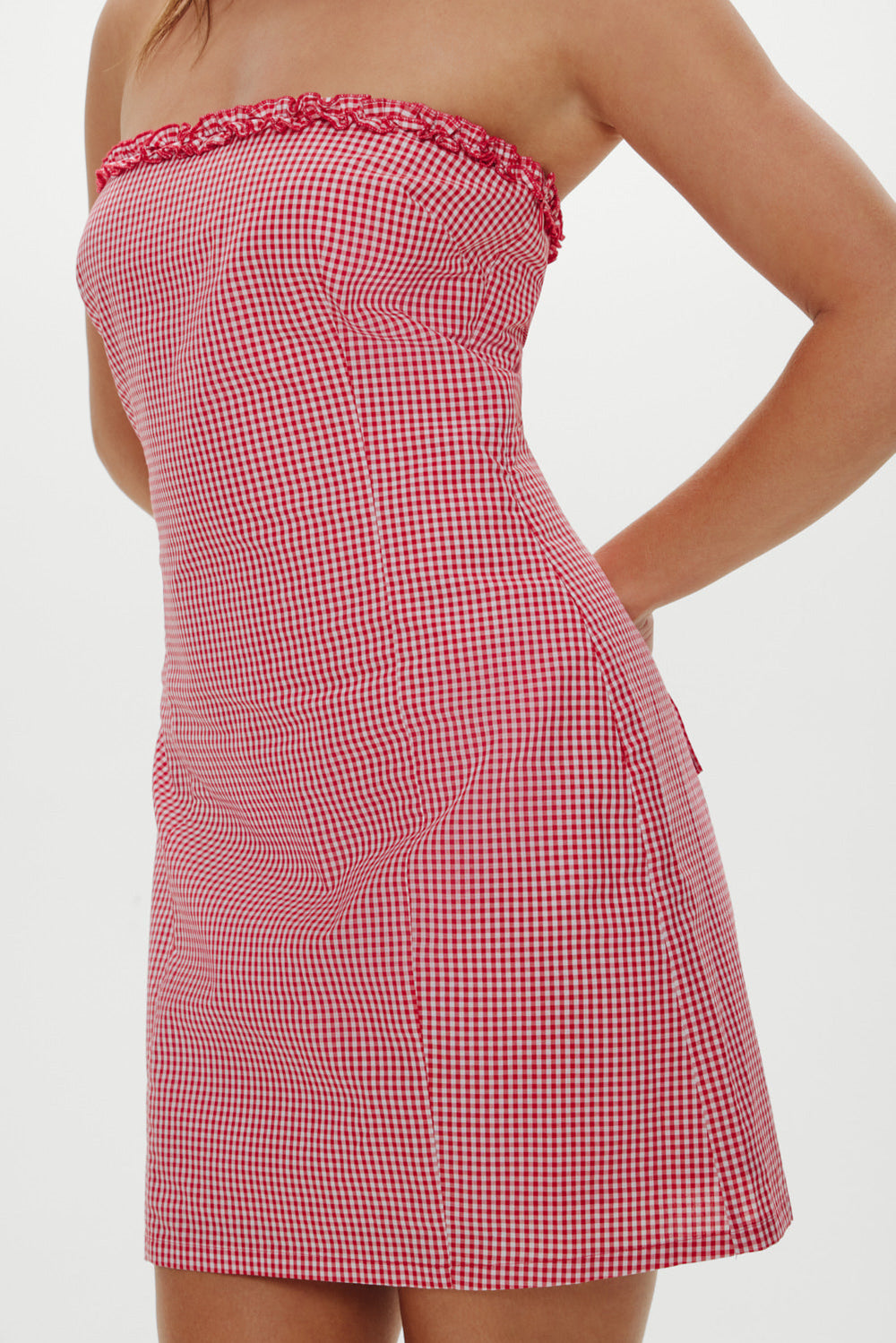 Poppy Strapless Cotton Mini Dress - Picnic Basket Frankies Bikinis Sale