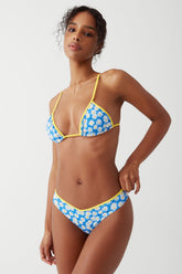 Lumia Triangle Bralette Bikini Top - Blue Daisy Frankies Bikinis Online