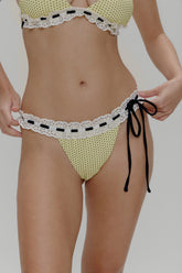 Lacey Micro Bikini Bottom - Lemon Dot Frankies Bikinis For Sale