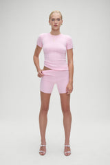 Ariel Knit Shorts - Cozy Pink Frankies Bikinis Discount