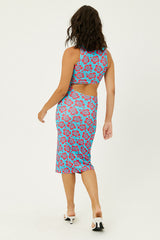 Twelve Terry High Neck Dress - Blue Magic Frankies Bikinis For Sale
