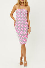 Hope Strapless Terry Dress - Pink Daisy Frankies Bikinis For Sale