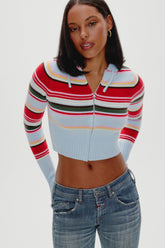 Aimee Zip Up Knit Hoodie - Ocean Ave Frankies Bikinis Online Shop