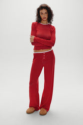 Joy Long Sleeve Sleep Shirt - Holiday Dot Frankies Bikinis Online