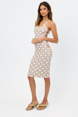 Sterling Terry Midi Dress - Nude Daisy Frankies Bikinis Online Shop
