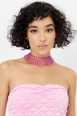 Ocean Drip Necklace - Baby Pink Frankies Bikinis Online Shop