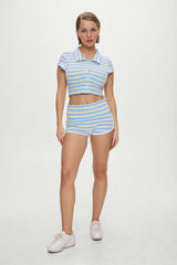 Laurel Striped Terry Cloth Shirt - Ashbury Stripe Frankies Bikinis Discount