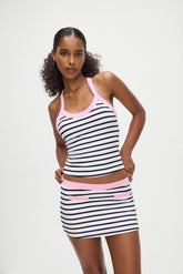 Velma Racerback Tank Top - Vintage Stripe Frankies Bikinis For Sale