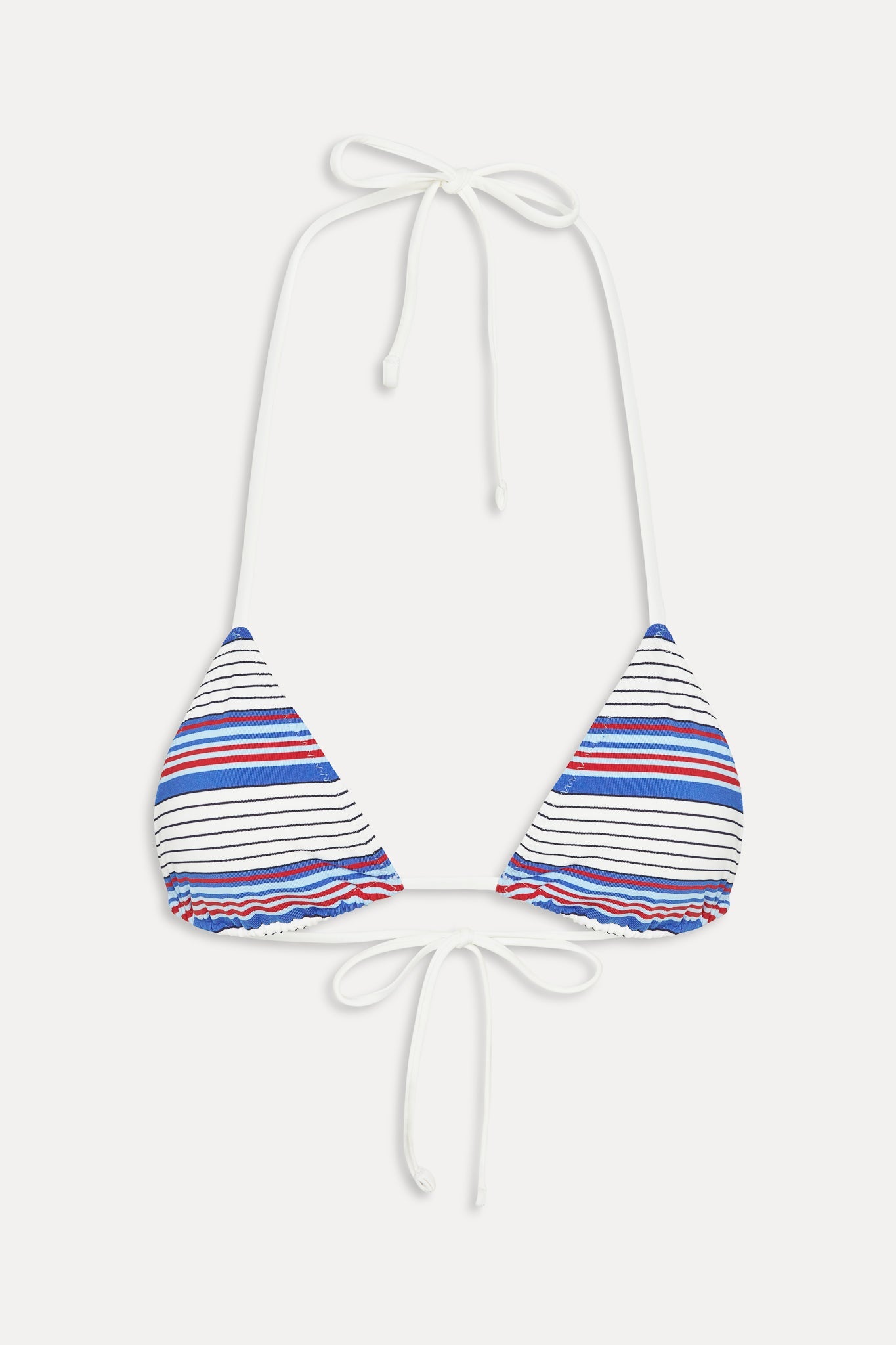 Nick Striped Triangle Bikini Top - St. Tropez Stripe Frankies Bikinis Online Shop