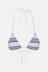 Nick Striped Triangle Bikini Top - St. Tropez Stripe Frankies Bikinis Online Shop