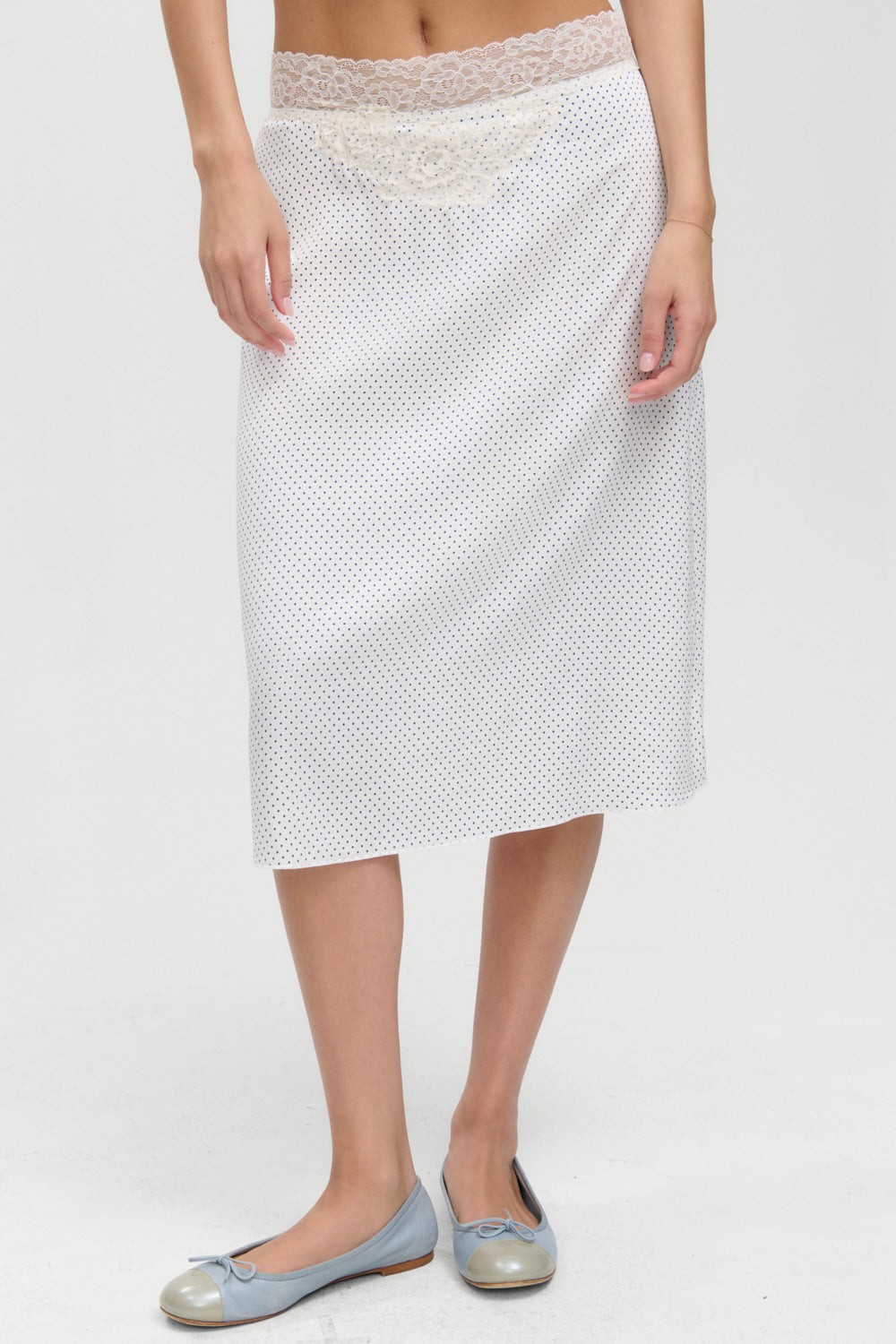 Laura Silk Midi Skirt - French Pearl Frankies Bikinis Online