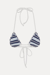 x JENNIE Nick Knit Bikini Top - Arctic Stripe Frankies Bikinis Sale