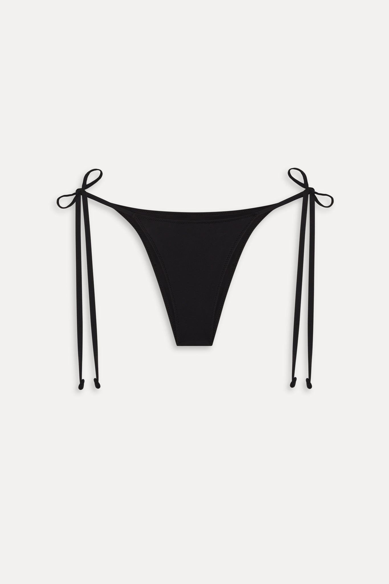 Mackenzie Cheeky String Bikini Bottom - Black Frankies Bikinis Outlet