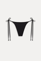 Mackenzie Cheeky String Bikini Bottom - Black Frankies Bikinis Outlet
