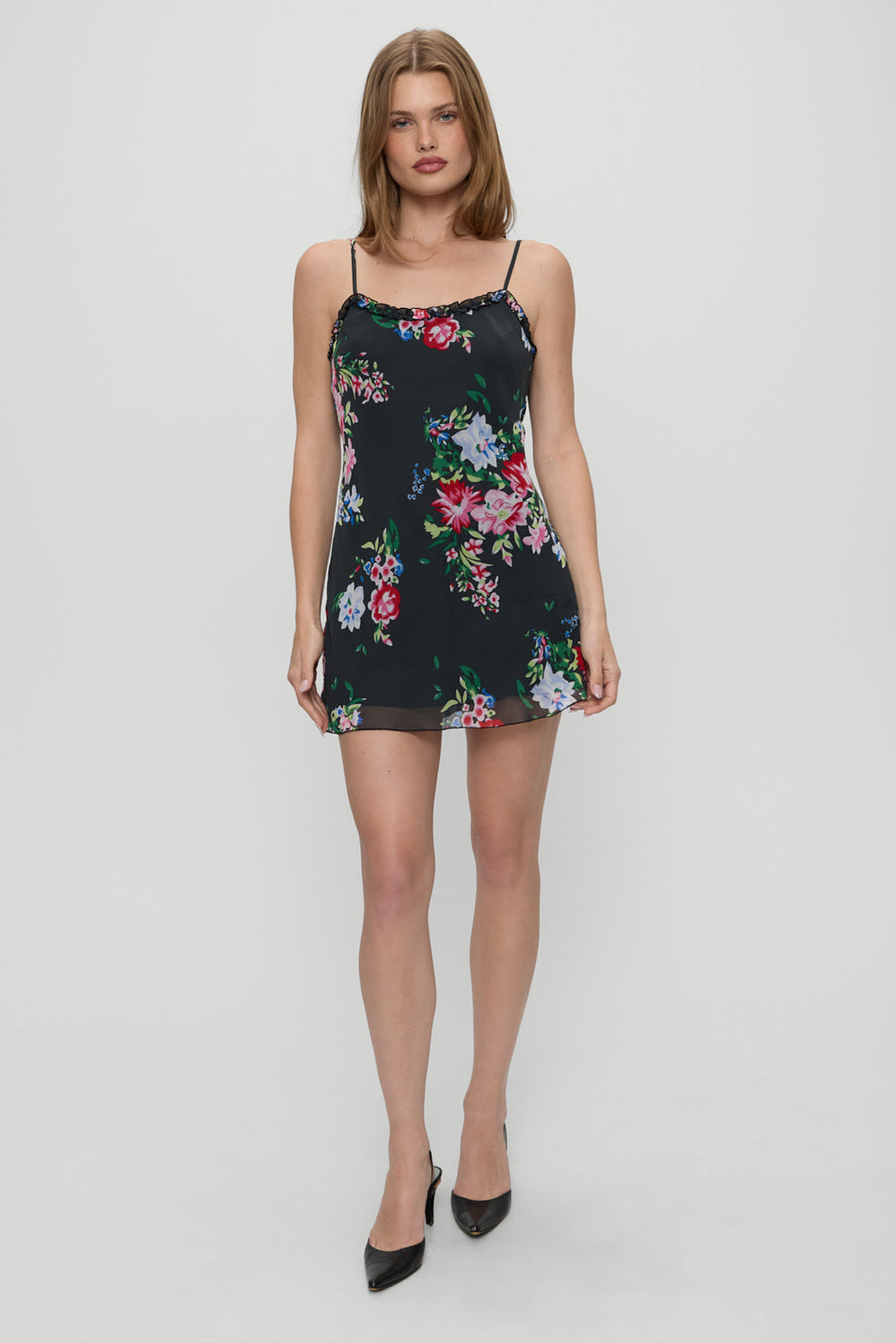 Josie Floral Mini Dress - Bouquet Frankies Bikinis Outlet