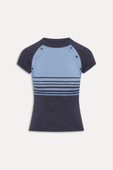 Shore Knit Shirt - Stone Stripe Frankies Bikinis Discount