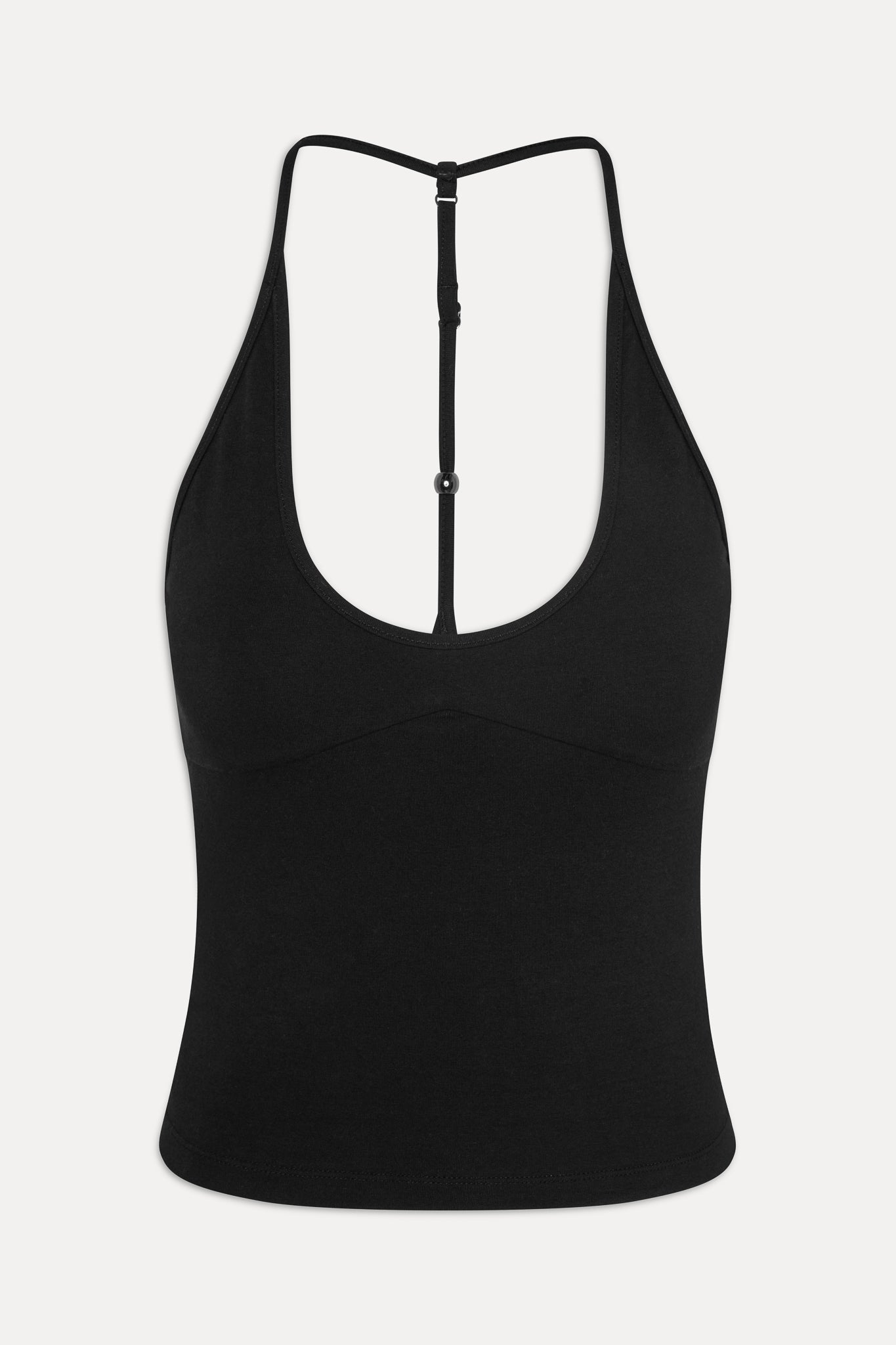 x JENNIE Chantal Cotton Halter Top - Black Frankies Bikinis For Sale
